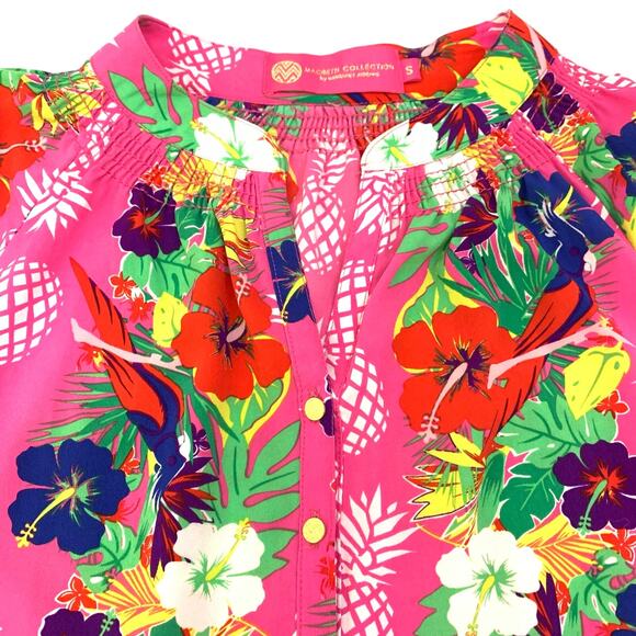 Macbeth Collection by
Margaret Josephs Womens Blouse Small Lightweight Tropical - Picture 3 of 11